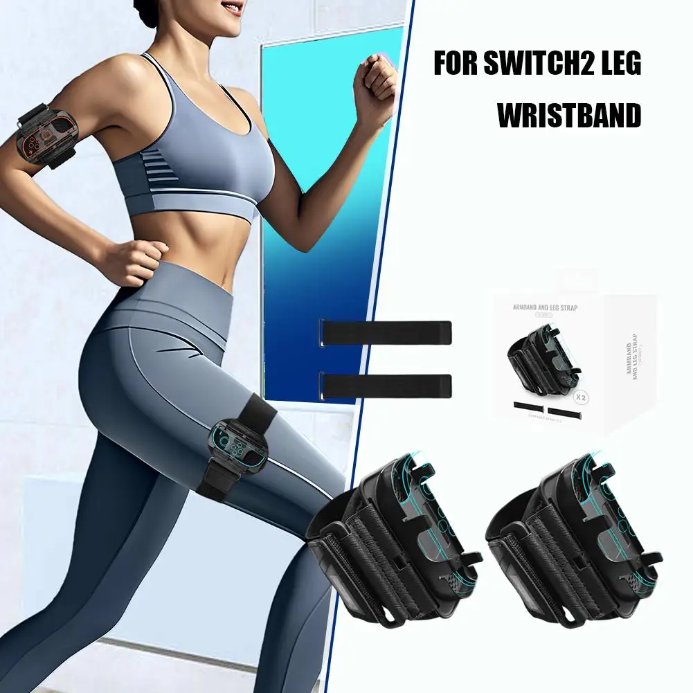 

1 Pair Straps 2in1 Adjustable Leg Strap Game Handle Holder Elastic Band Sports Leg Strap Controller Game for Switch 2 Joycons