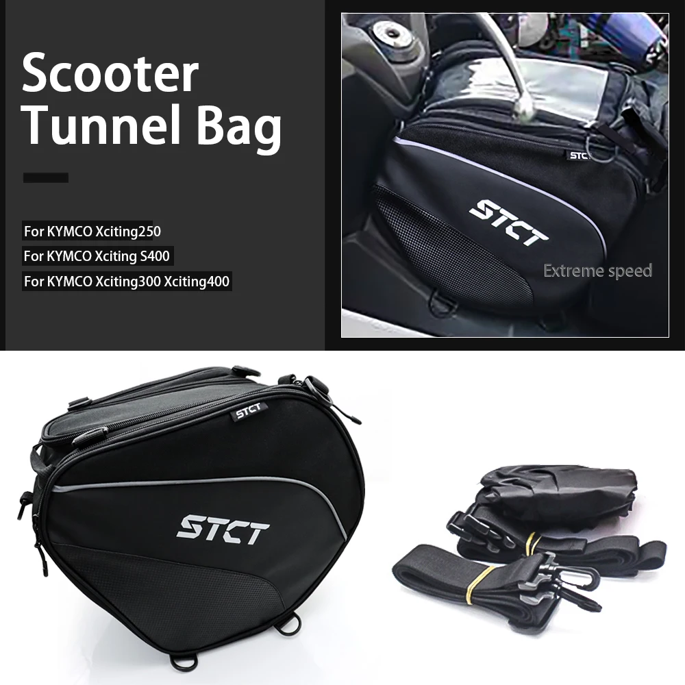 For KYMCO Xciting250 Xciting300 Xciting400 Xciting S400 Scooter Tunnel Bag Waterproof Fuel Tank Bag Motorcycle Tank Bags