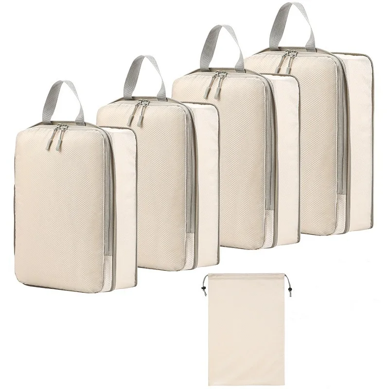 

Compression Packing Cubes, Travel Organizer Bags for Luggage, Basic, 4PCs per Set, 1PC Bundle