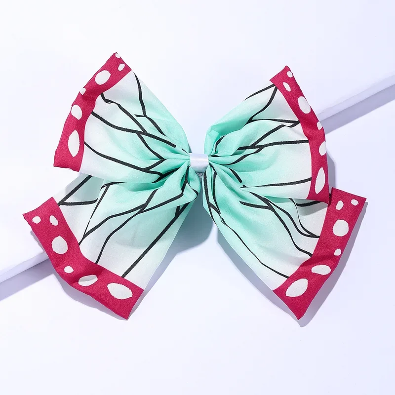 Anime Cosplay Fiocco Fermagli per capelli Accessori Shinobu Nezuko Tanjirou Copricapo per donne Ragazze^0*l