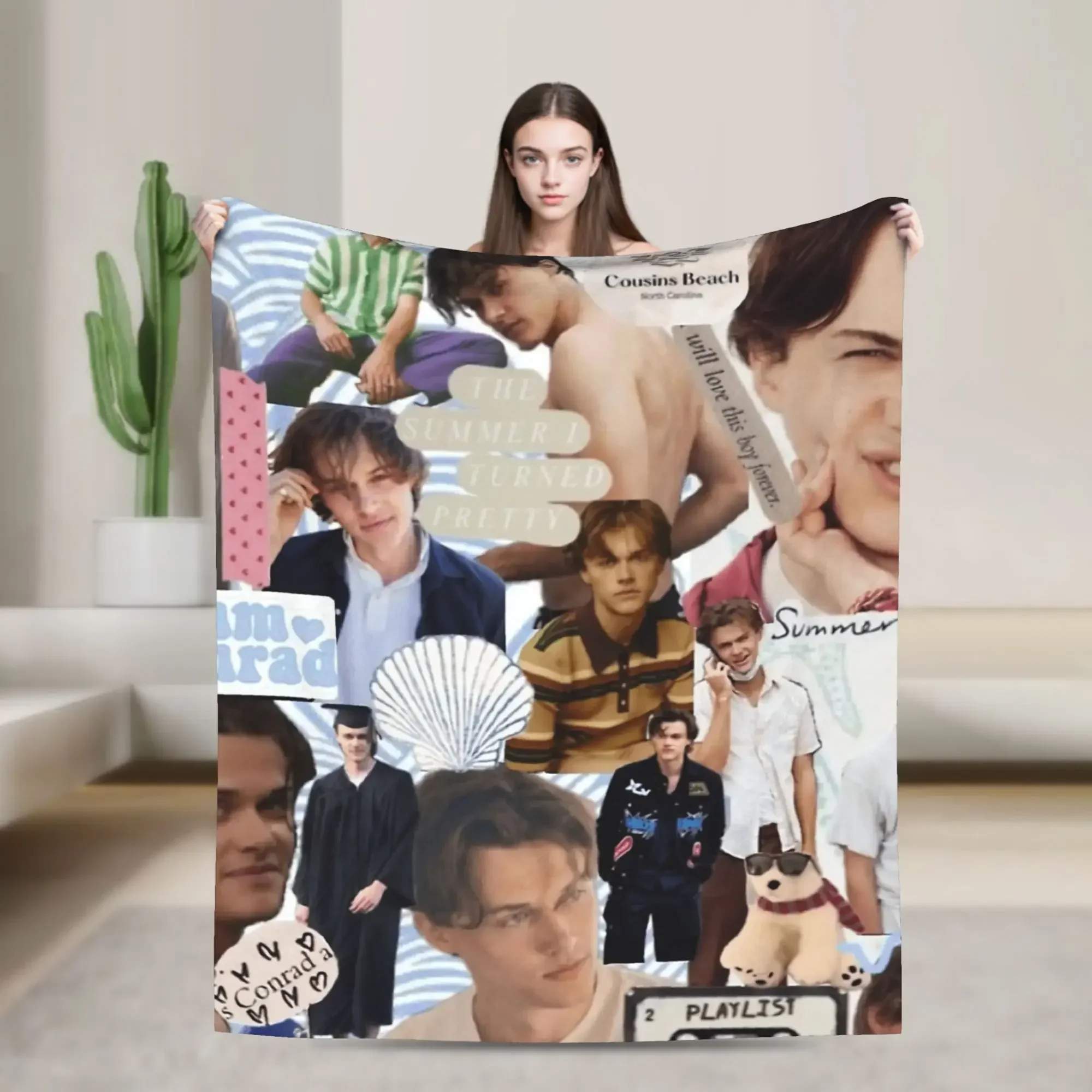 

Плюшевый плед Conrad Fisher: Супермягкий фланелевый плед на заказ, идеально подходит для гостиной или спальни, идеальный подарок