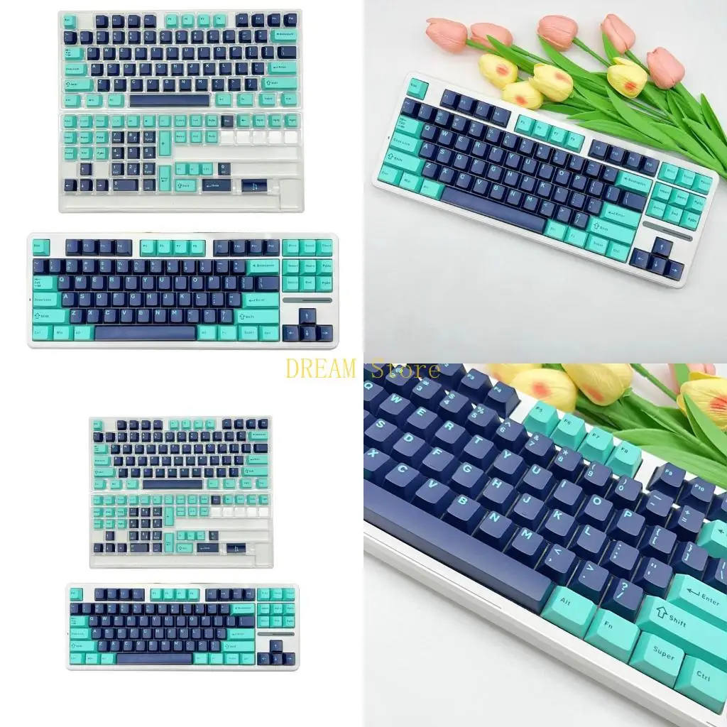 121 Uds. Teclas inyección colores, teclado doble disparo, teclas gruesas PBT CherryProfile, teclado juego, juego