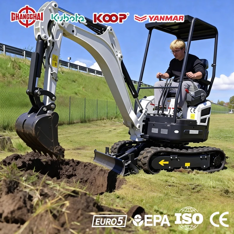 

Мини-экскаватор 1,8 тонны с двигателем YANMAR, стандарт EPA/Euro 5, для строительства и сельского хозяйства, дизельный двигатель Kubota.