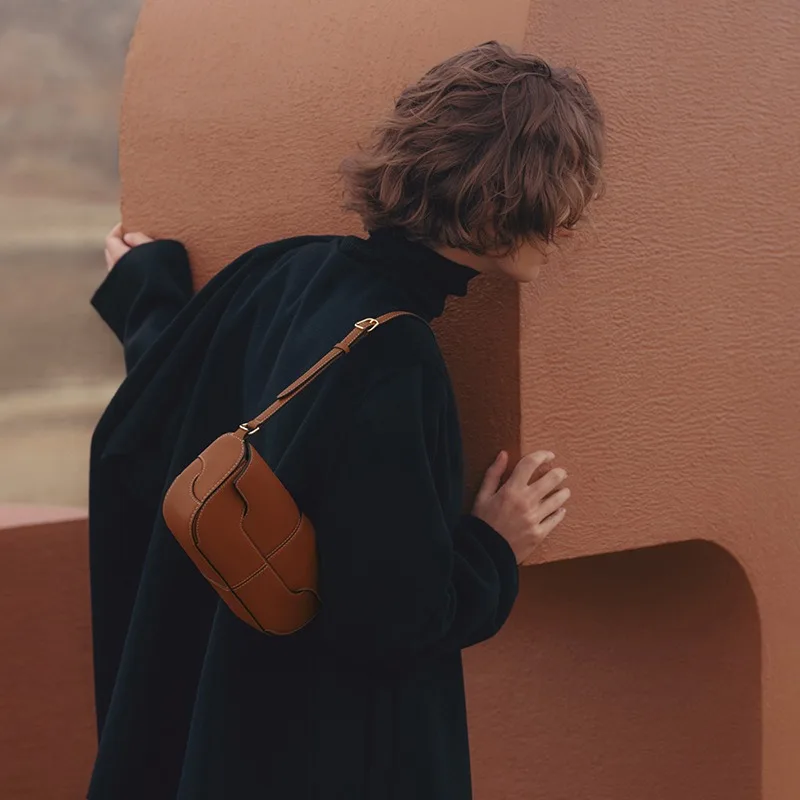 

Новинка 2026, сумка Polingen Stick, высококачественная женская сумка из натуральной кожи, ручная сумка Osmo премиум-класса на одно плечо, подмышки