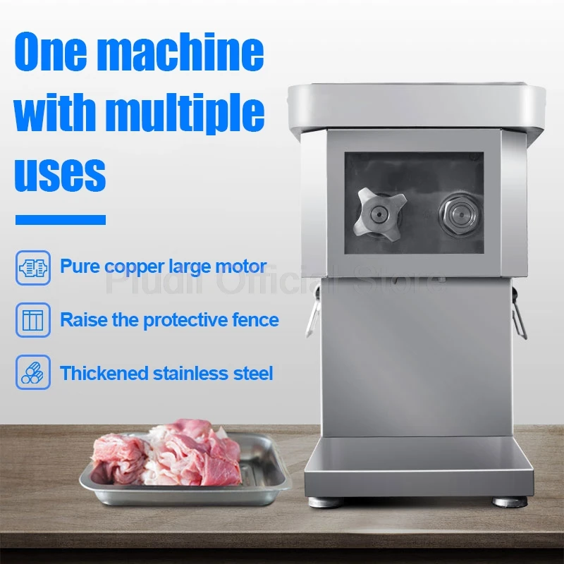 1100W Electric Meat Slicer Automatic Multi-function Vegetable Chopper Household Commercial Food Shredding Dicing Cutter Machine