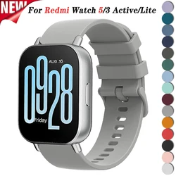 Sports Silicone 22mm Watch Strap for Redmi Watch 5 3 Active Band for Xiaomi Redmi Watch 3 Lite Replaceable Wristband Bracelet