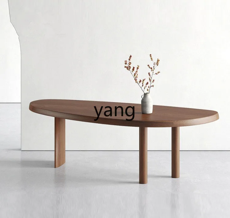 LXL Solid Wood Oval Dining Table Creative Office Desk Fashion Personalized Computer Desk Desk Strip