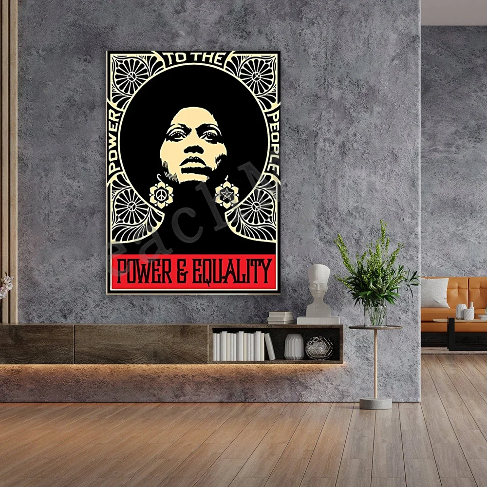 Power and equality african american poster, black culture, power of people black art, gift for african american women