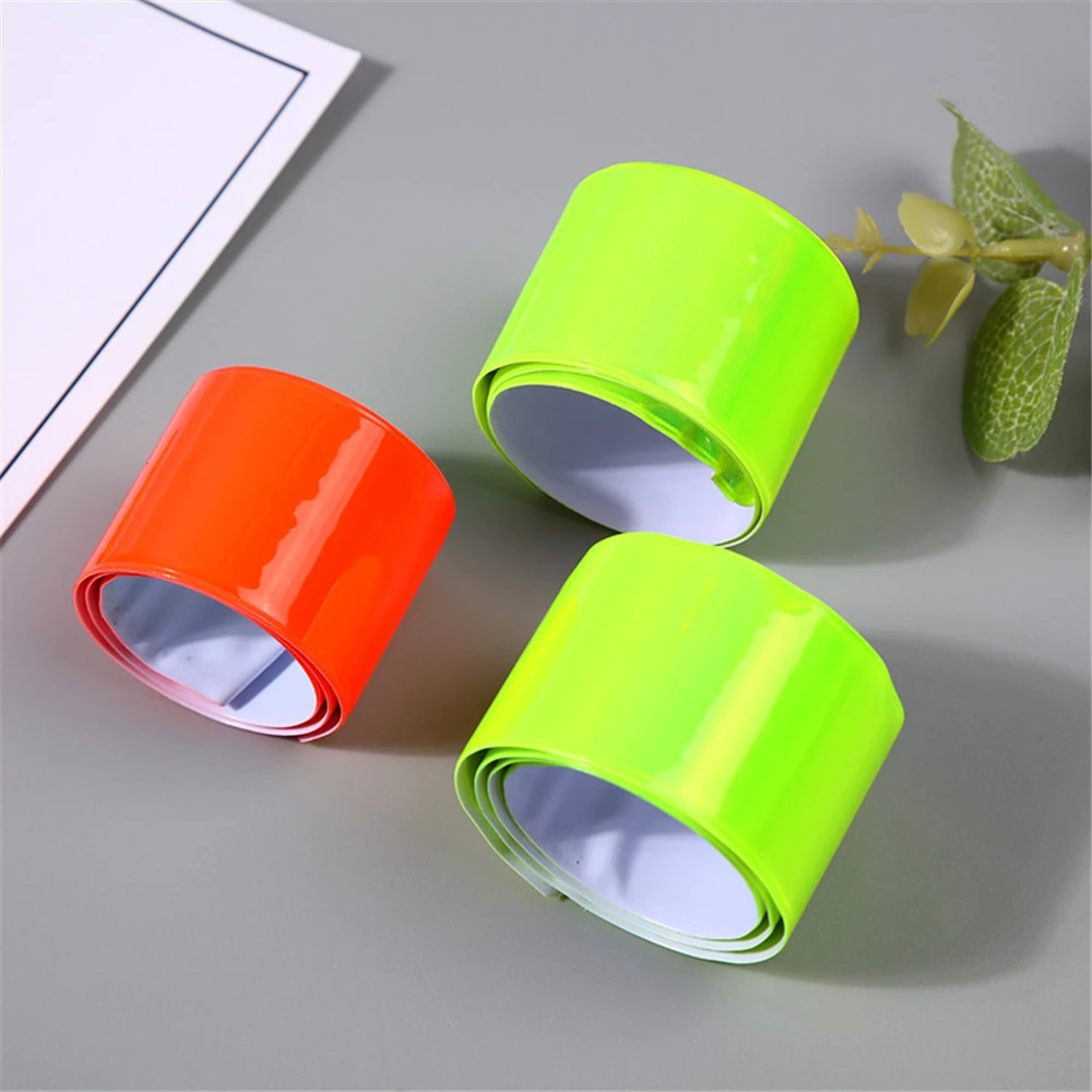 Bandas reflectantes destacadas de 30x3cm, correas reflectantes de alta visibilidad para muñeca, brazo, tobillo, pierna, correr de noche, cinta reflectora para ciclismo