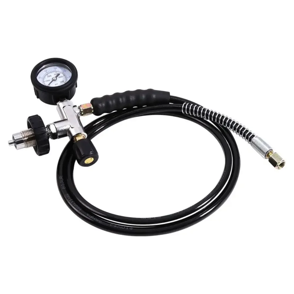 4500psi Scuba Diving Compressor Filling Valve Filling Service High Pressure Filling Station Compressor with Hose Pressure Gauge