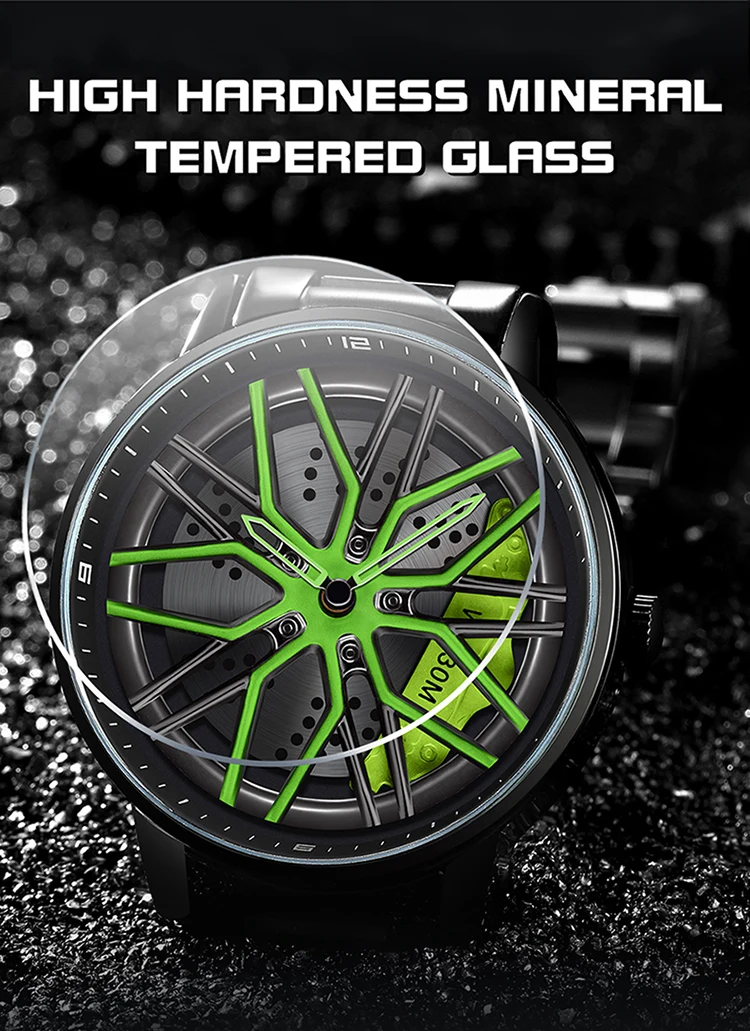 Fashion 360° Spinning Sanda 2024 Top Brand Full Steel New Flagship Men Quartz Unique Racing & Furious Rotating Wheel Gifts Watch