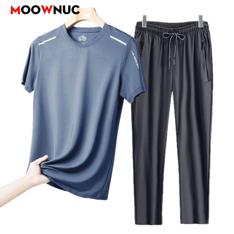 

Men's Casual 2-Piece Sportswear Set Streetwear Fashion Tracksuit Hoodie and Pants Camping Beachwear Clothing Spring Autumn New