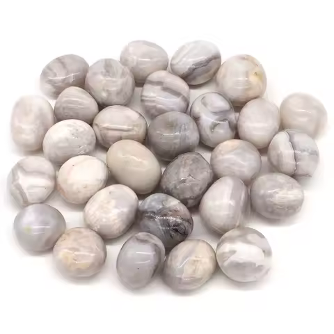 Natural Irregular Tumbled Stones White Agate Reiki Healing Crystals Energy Mineral Gems Specimen Home Garden Tank Aquarium Decor