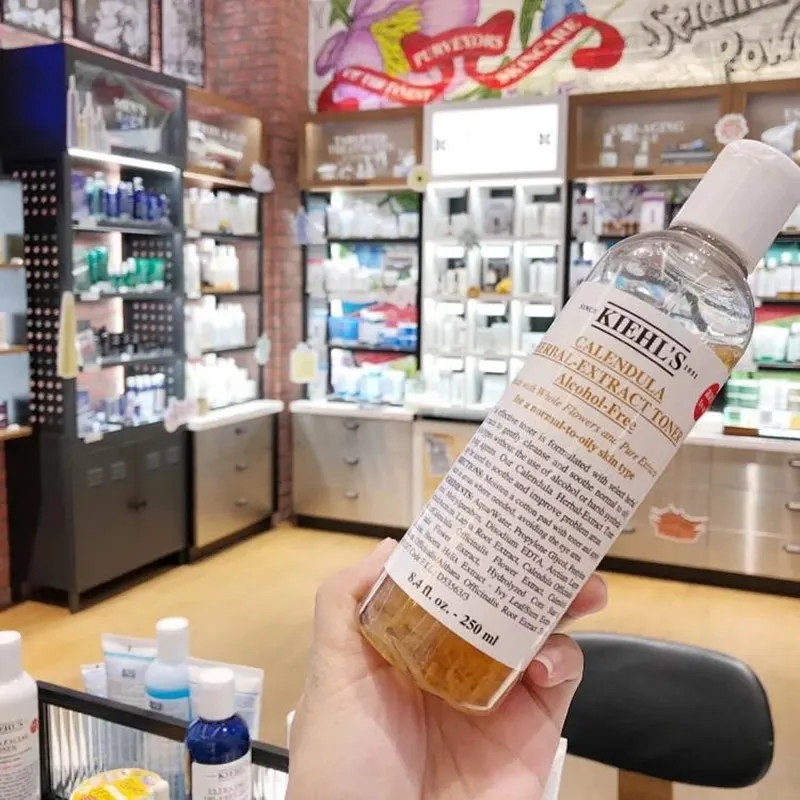 Kiehls Calendula Herbal Extract Toner 250ml 40ml Alcohol Free Soothing Oil Control Redness Relief Pore Minimizing For Oily
