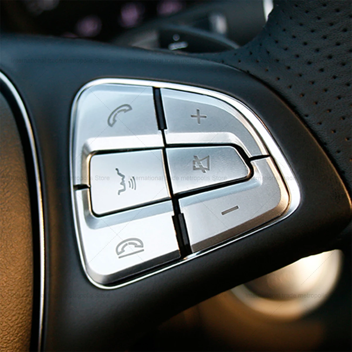 

Стайлинг автомобиля, накладки на кнопки на руль, наклейки для Mercedes Benz GLC X253 C Class W205 CLA GLA A Class