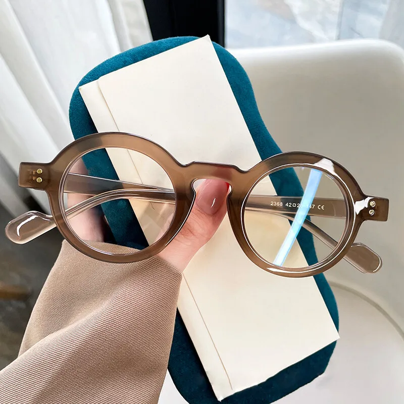 Men Anti Blue Light Reading Glasses Women Shopping Round Grade Prescription Progressive Computer Glasses TR-90