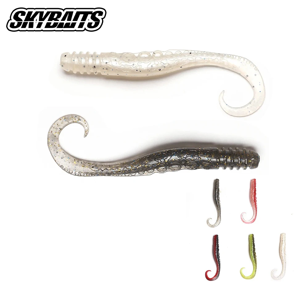 Soft Octopus 61mm 90mm Squid Artificial Silicone Baits Seahorse Whisker Soft Bait Simulated Tail Sea Fishing Lures Stream River