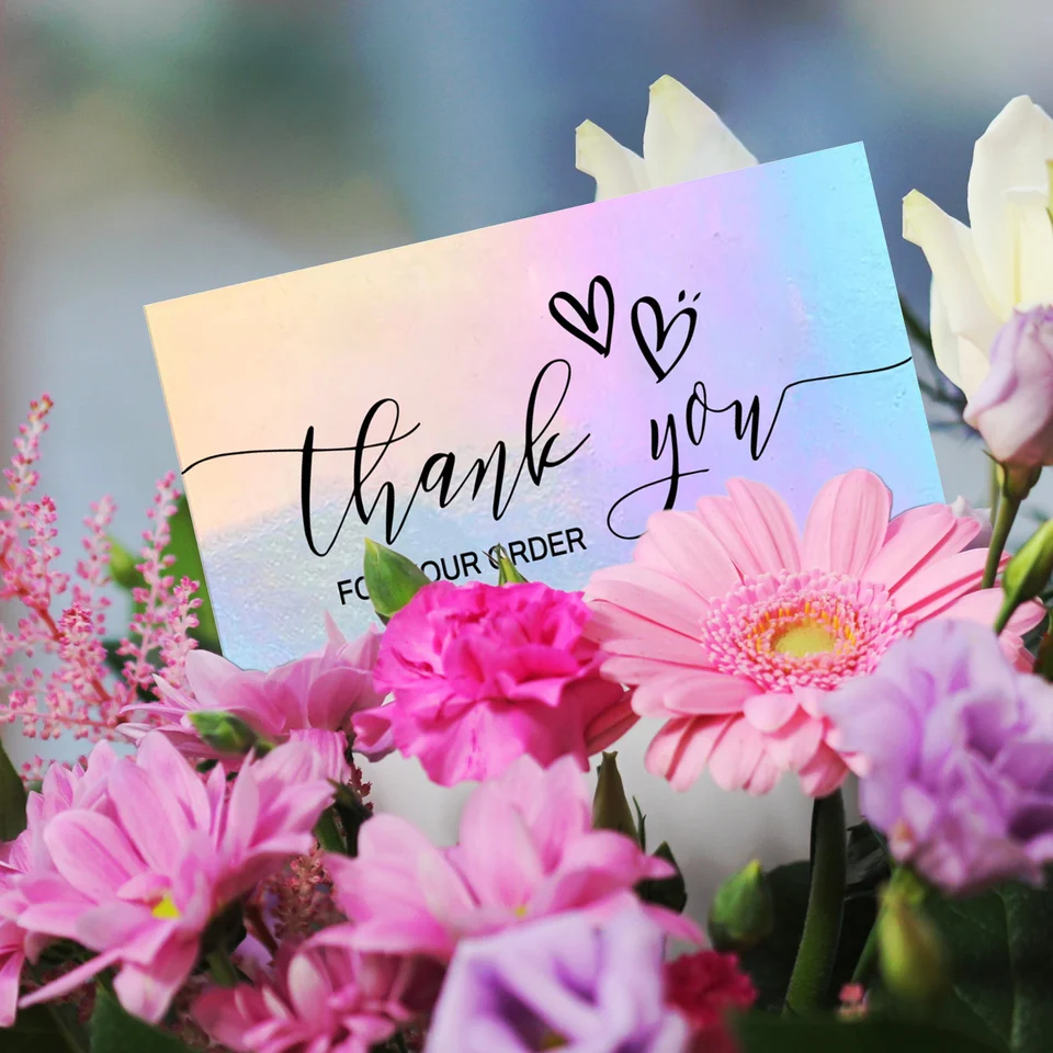 holographic thank you cards Prismatic Thank You Cards