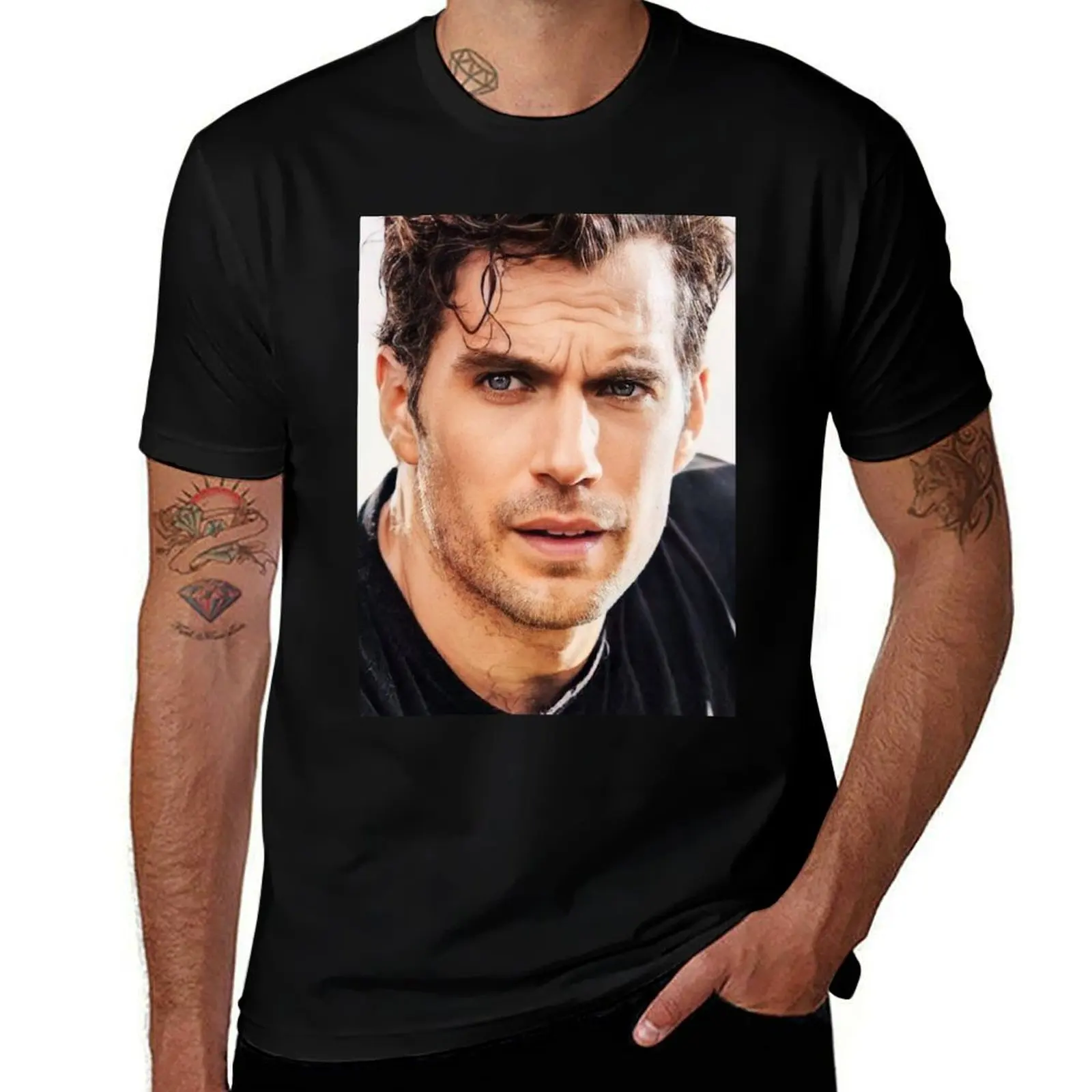 

Henry Cavill Beautiful Eyes T-Shirt man t shirts graphic man t shirt cotton high quality t shirts for man cotton soft T-shirt
