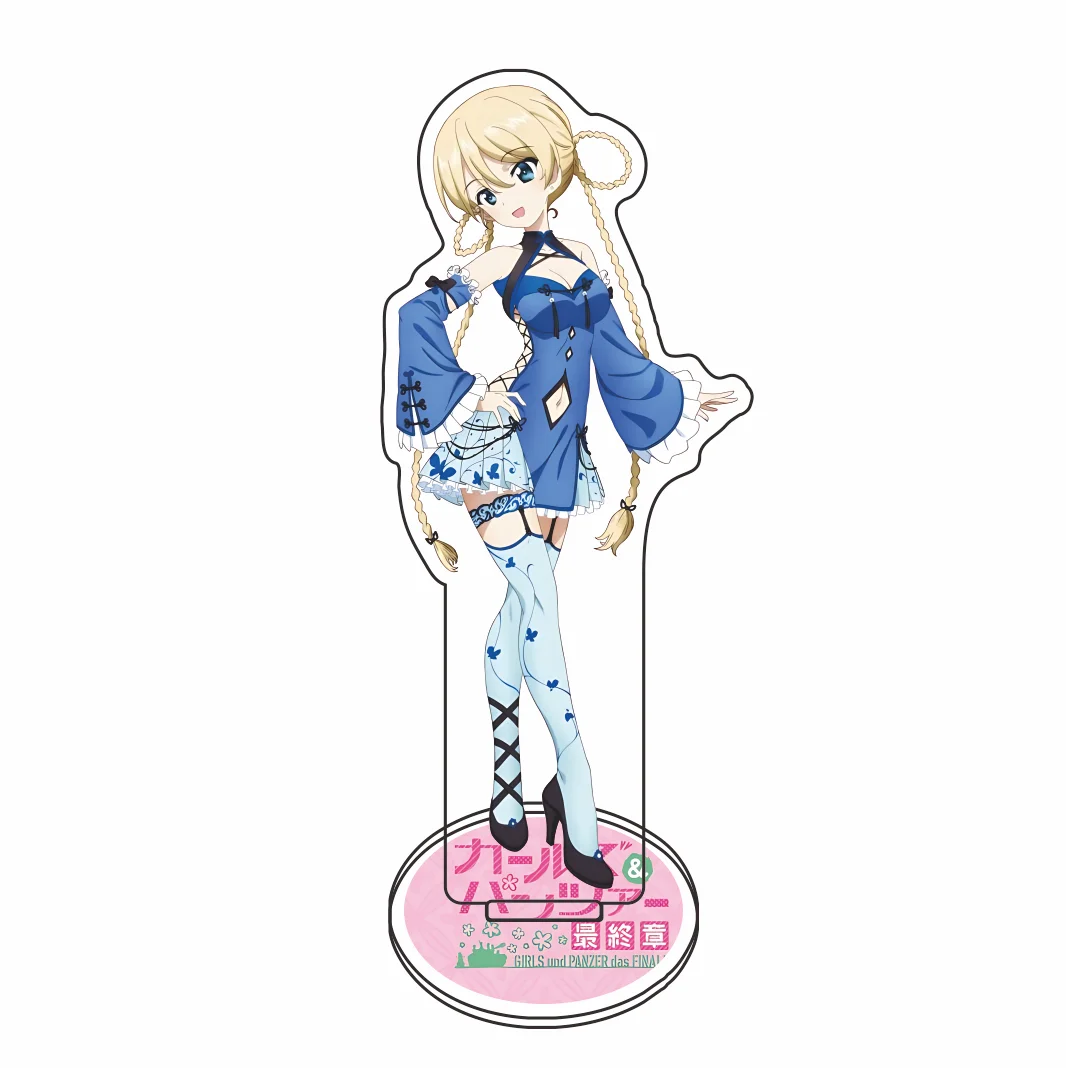 Anime Girls Und Panzer Das Finale Darjeeling Double Sided Acrylic Figure Stand Desktop Ornament Collection Model  Gift Keychain