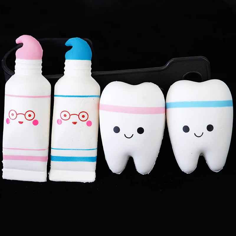 Dentifrice dentaire en forme de dentifrice, jouet à presser, dessin animé, jouets à rebond lent, dentisterie, clinique buccale, bureau, cadeau Souvenir pour enfants, 1 pièce