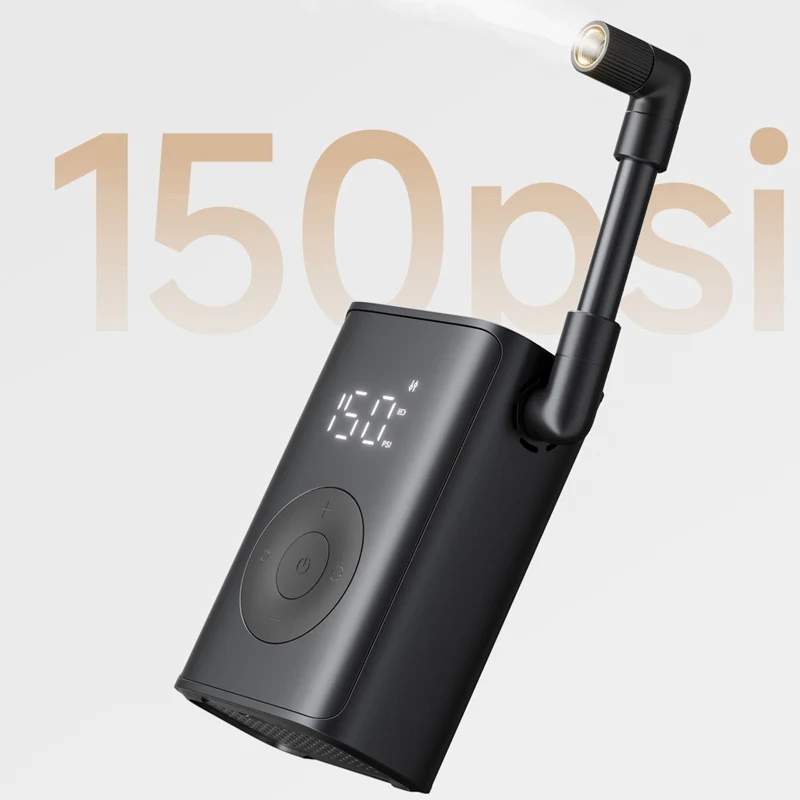 2025 New Mijia Portable Air Pump 2000mAh 240g 150psi Electric Air Compressor Tire Pressure Detection Multitool Inflator