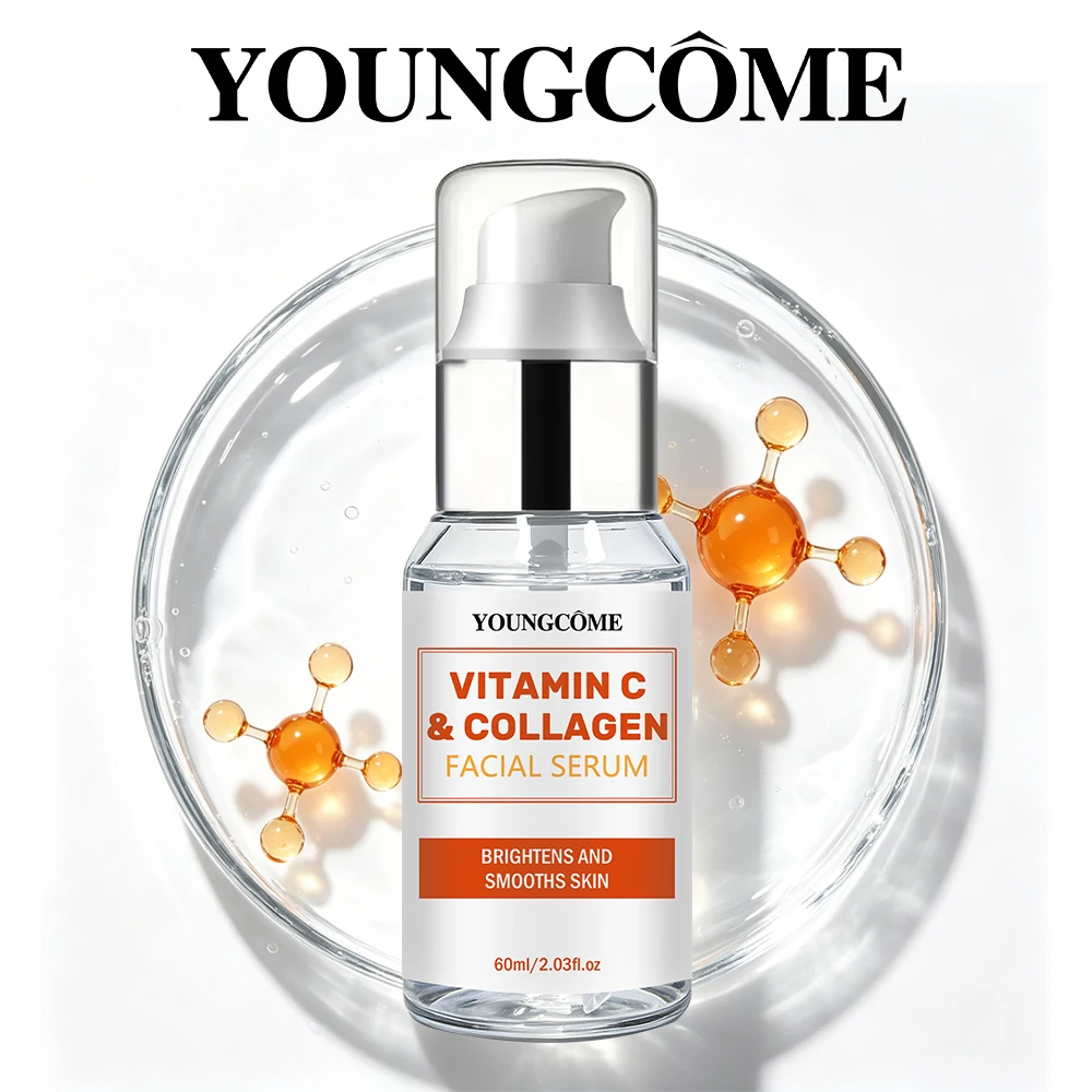 1/2 Stück YOUNGCOME Vitamin C & Kollagen Gesichtsserum |   Glättendes, feuchtigkeitsspendendes Gesichtsserum |   Daily Radiance Gesichtsserum für alle Hauttypen