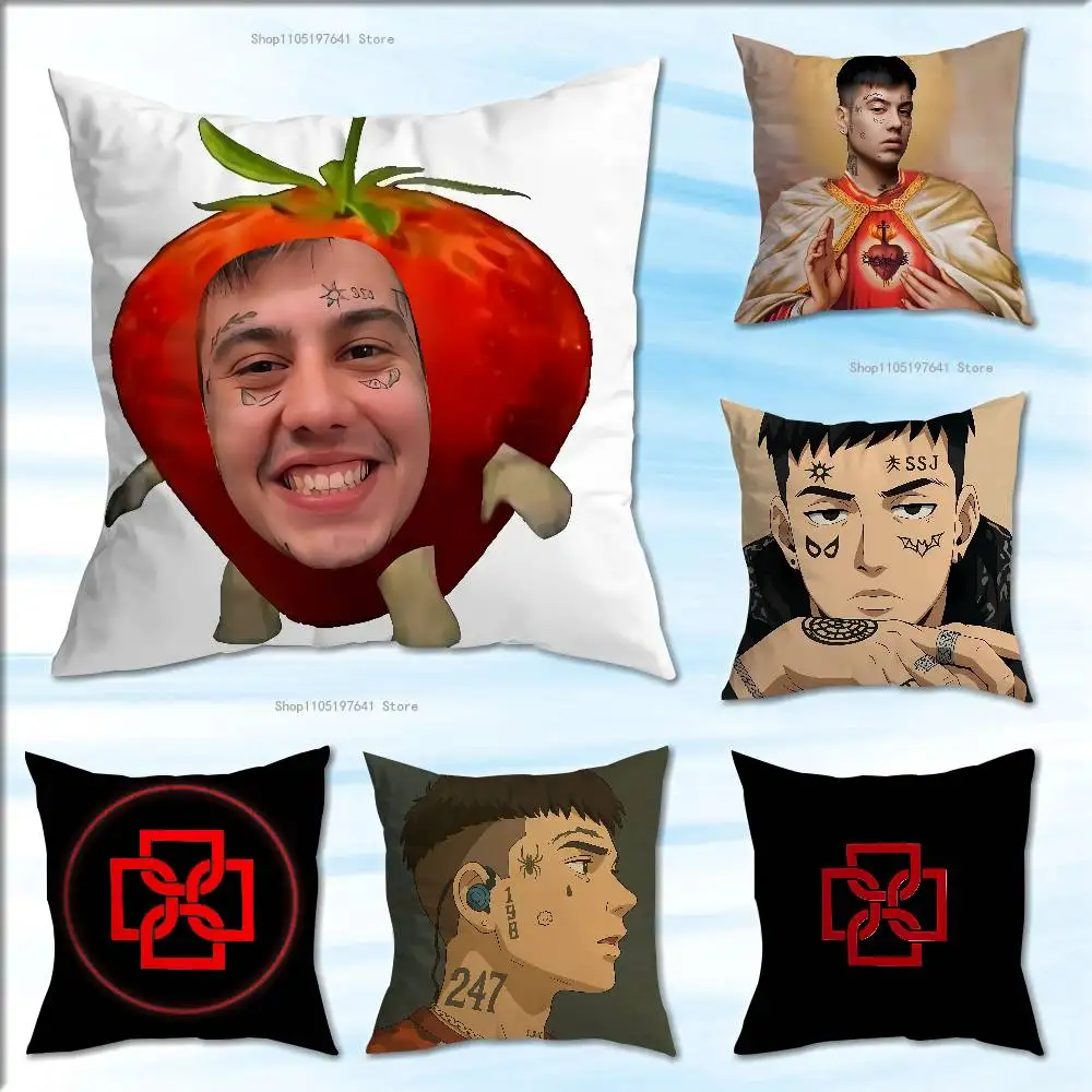 D-Duki Ameri 5202 funda de almohada con bonitos dibujos de periféricos de anime, funda de cojín decorativa para sofá y dormitorio, funda de cojín suave