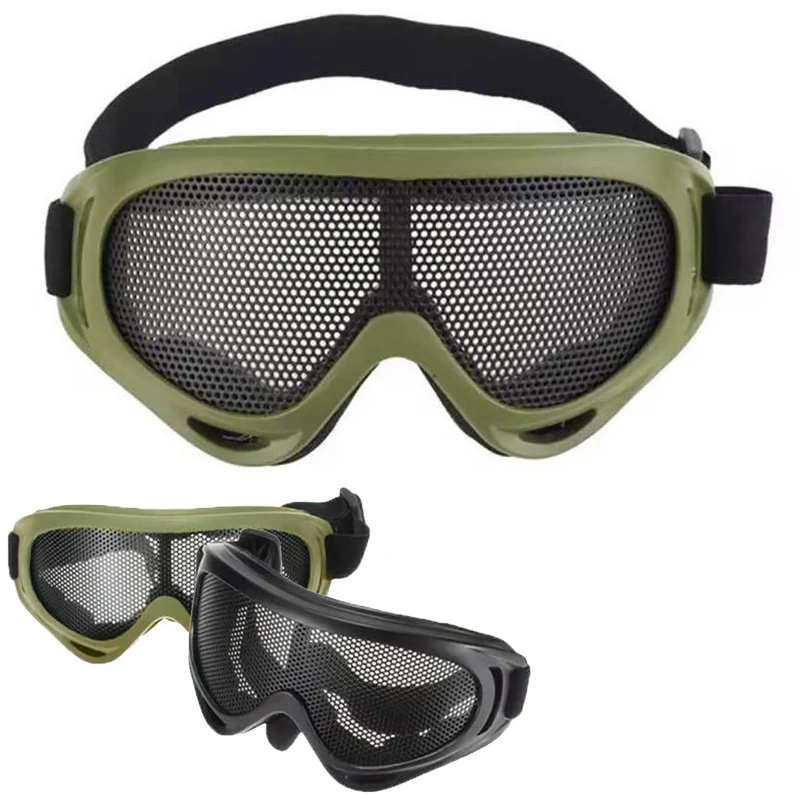 Outdoors Hunting Airsoft Goggles Tactical Paintball Shock Resistance Eyes Protecting Outdoor Sports Metal Mesh Glasses Goggle