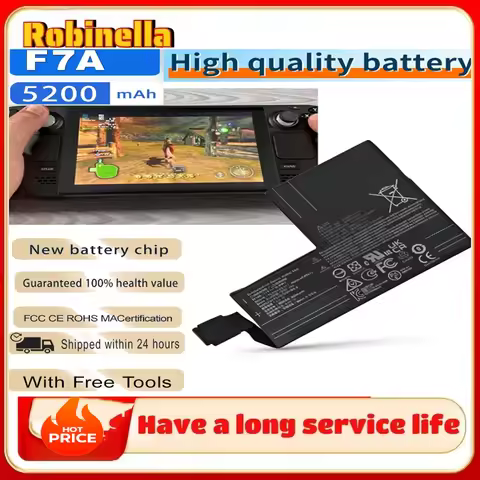 New F7A battery For the New Steam Deck game console F7A lithium battery 7.7V 5200mAh with free tools