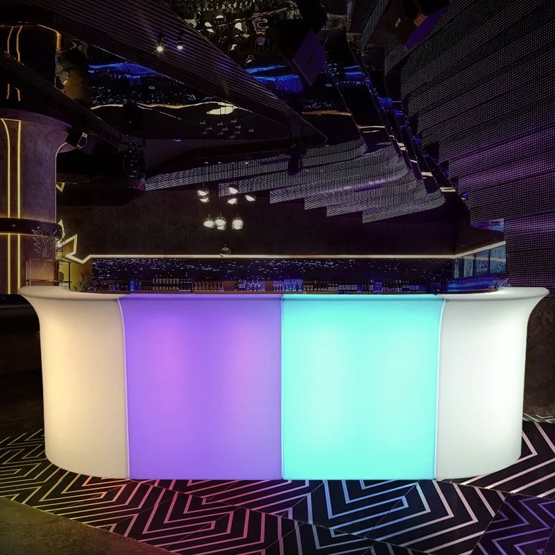 

Custom. Outdoor Lit Bar Bar Corner Table and Chair Outdoor Movable Cashier Welcome Living Room Party Internet Celebrity Bar Coun