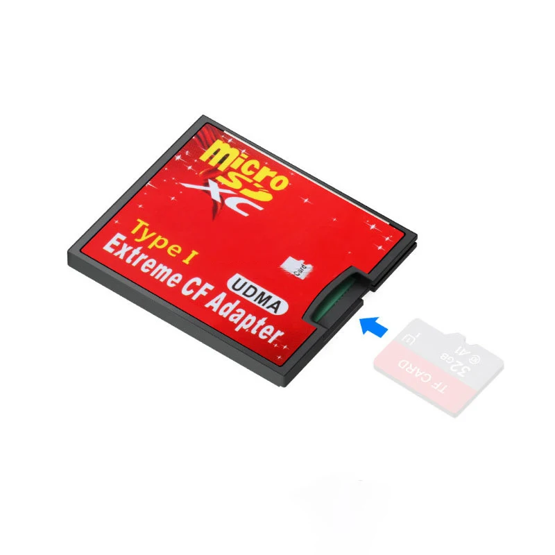 Dual Micro SD TF To CF Card Adapter For MicroSD/HC To Compact Flash Type I Memory Card Reader Converter For Camera Accessories