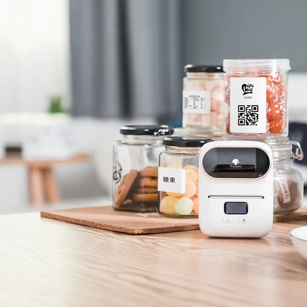 

Термопринтер для тегов, ручной принтер для наклеек со штрих-кодом M110, принтер для ценников, домашняя одежда