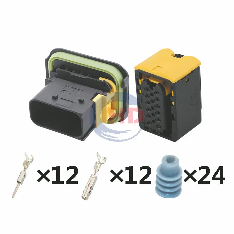 

1-20 sets 12 Pin auto wiring harness plug cable electric plug connector 1-1564520-1 1-1703639-1