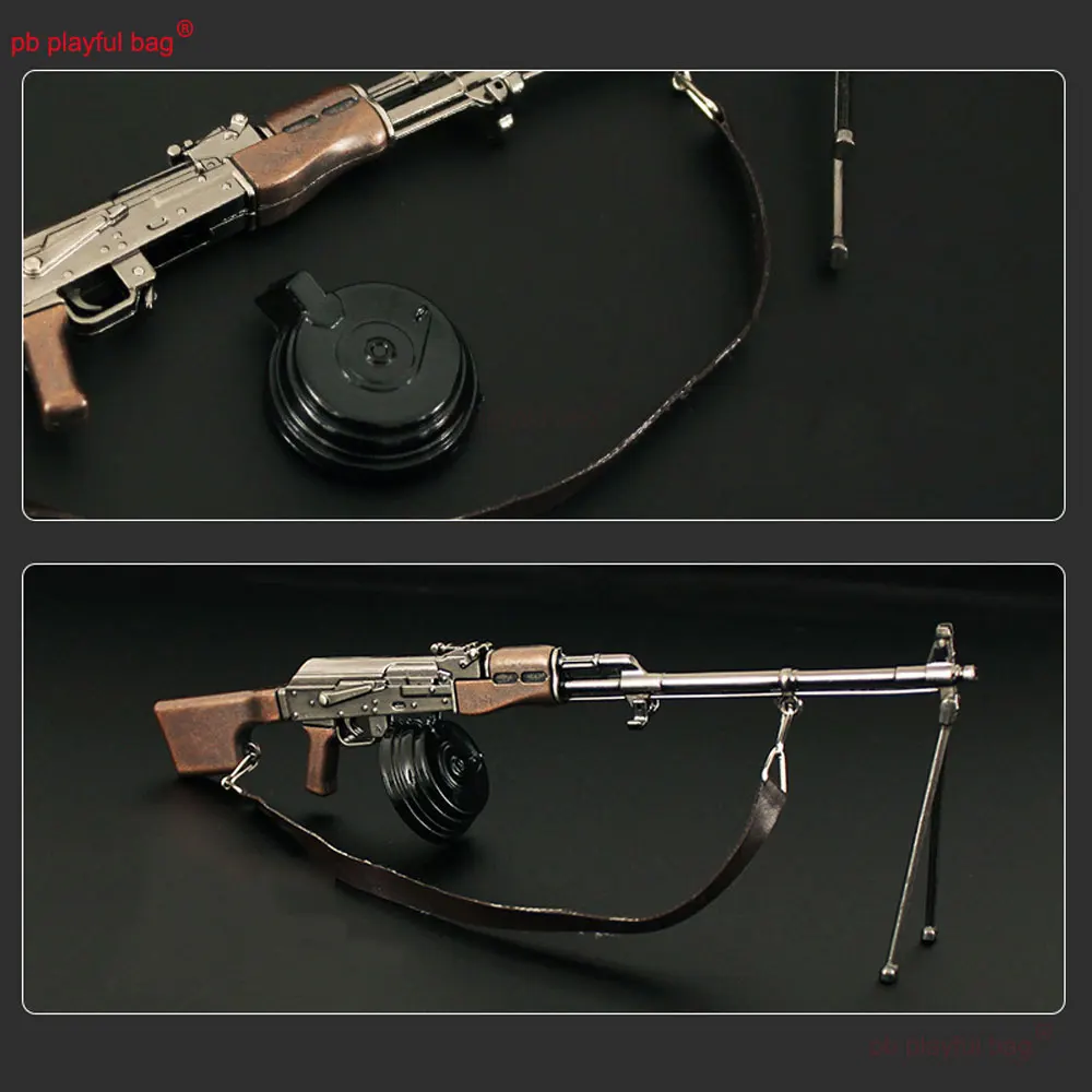 Mini pistolet jouet en métal modèle 20cm, figurine d'action pliable et détachable en alliage RPK, armes de jeu décoratives de bureau, cadeaux pour enfants ZG307