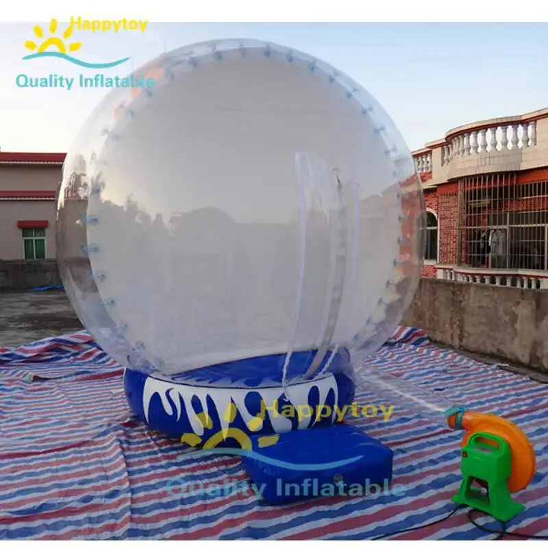 3 M 4M 5M Yard Advertising Snowball Bubble Tent Indoor Santa Inflatable Snow Dome,Snow Globe,Clear House