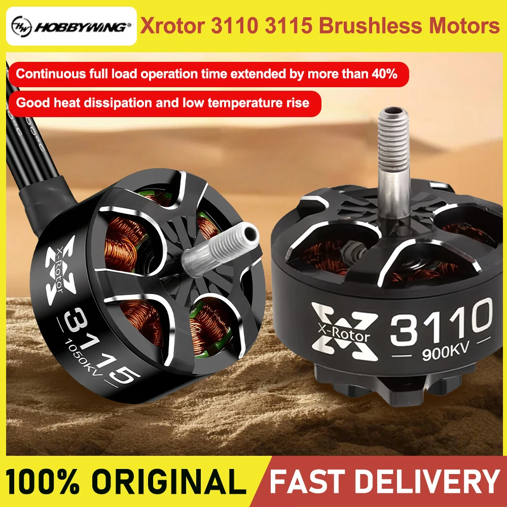 4pcs Hobbywing XRotor 3110 3115 6S Brushless Motor 900/1050/1150KV for FPV Freestyle 9inch 10inch Long Range Drones Quadcopter
