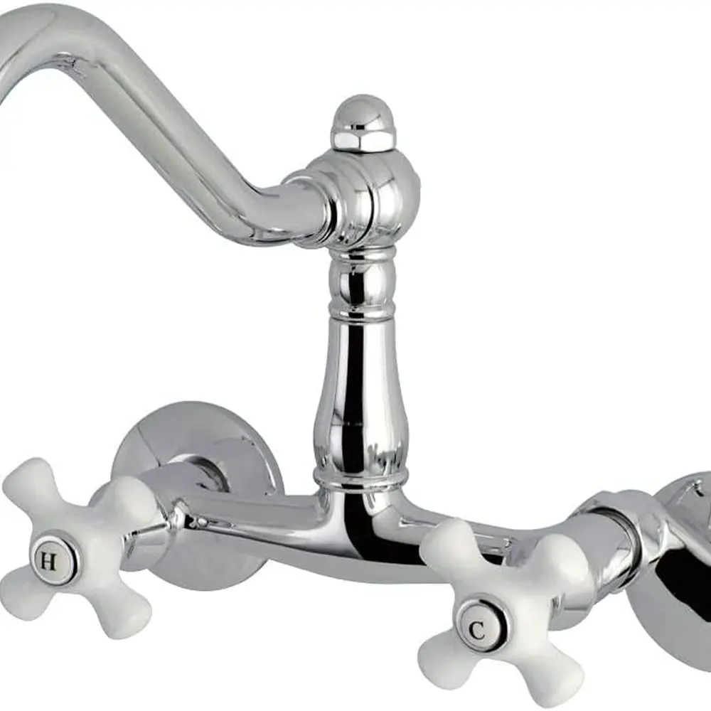 

Vintage 6 Adjustable Center Wall Mount Kitchen Faucet, Polished Chrome