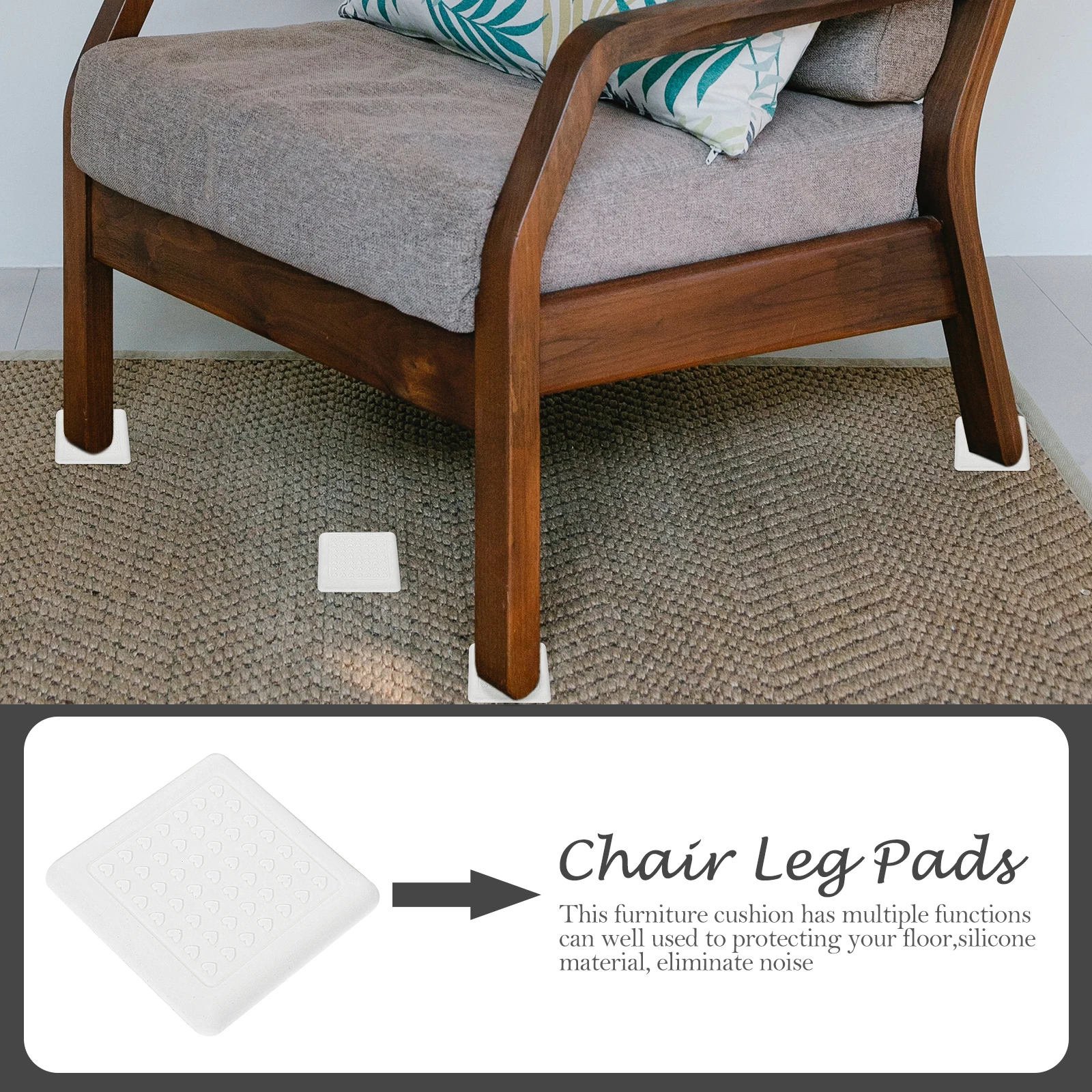 

12 Pcs Non-slip Silicone Mat Furniture Anti Pads Floor Protector Chair Silica Gel Table Foot Leg Protectors Feet Covers