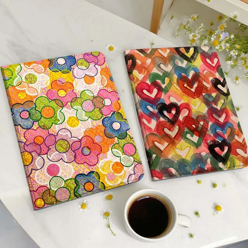 

Colorful Cartoon Flower Pattern Tablet Case For Huawei Honor MatePad MediaPad Air 5 6 7 11 V6 V7 V8 V9 X9 X8 T10 T10s C5e T5