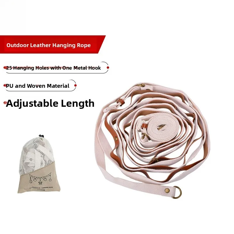

Портативная уличная кожаная веревка для кемпинга и путешествий, прочная, для стирки белья, для альпинизма и активного отдыха