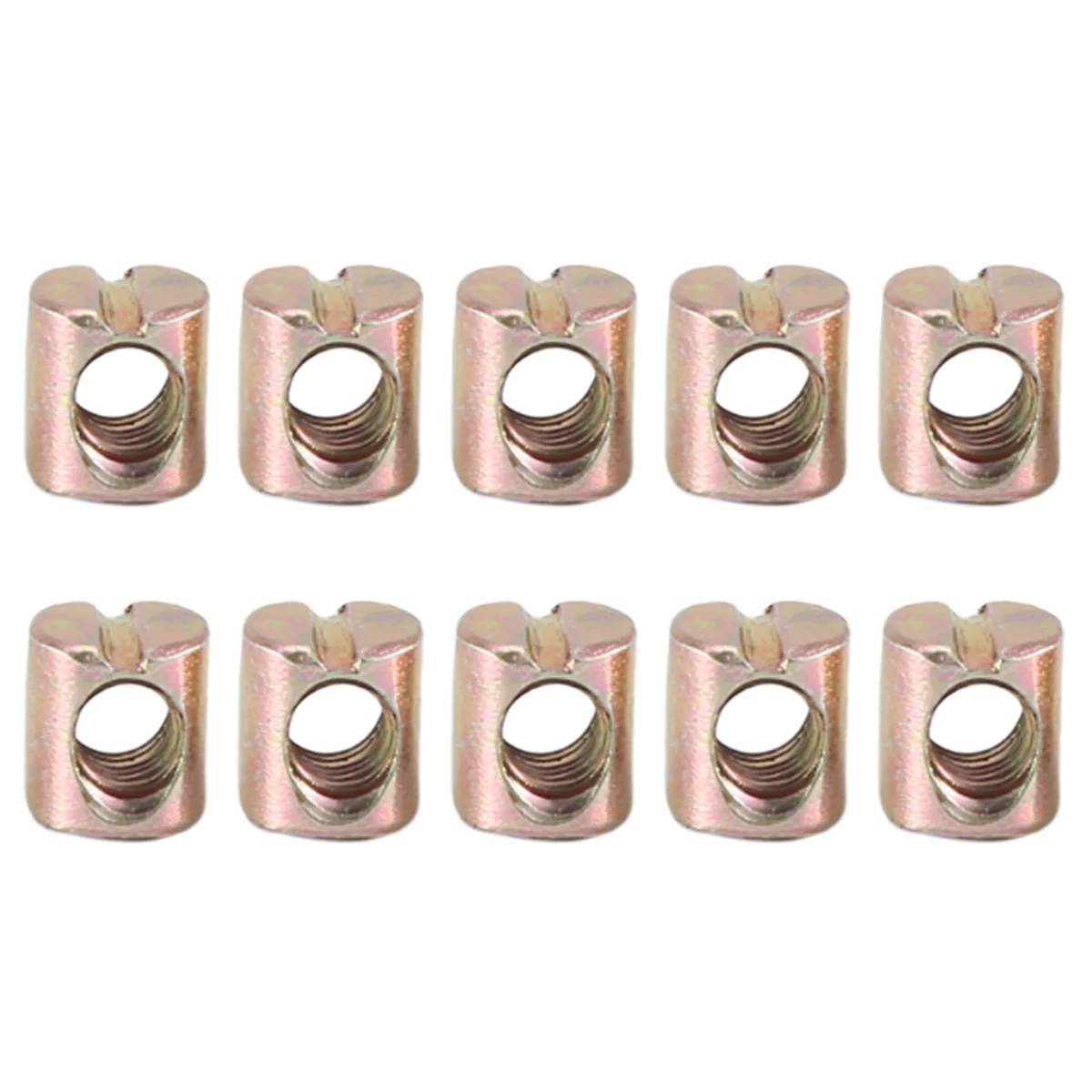 10pcs M6 Barrel Bolts Dowel Slotted Furniture Nut for Beds Crib Chairs