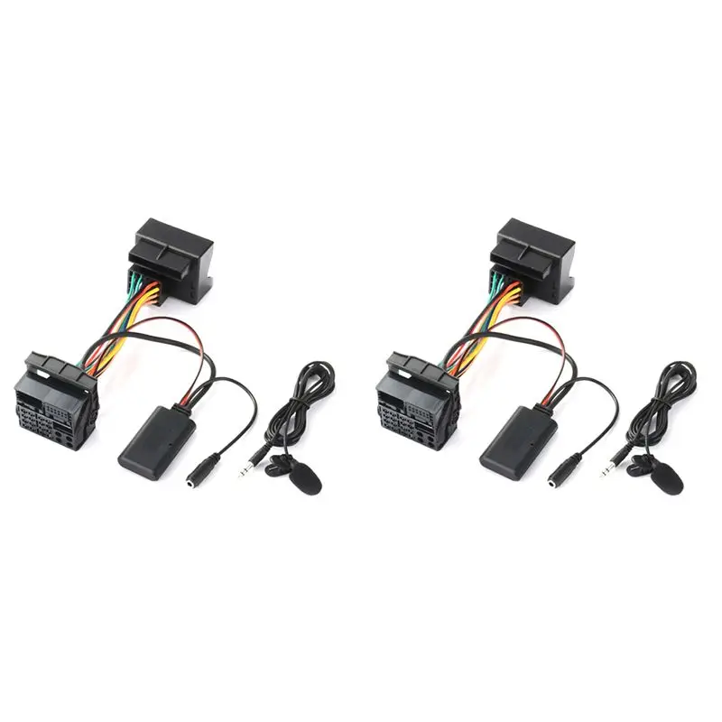 Practical 2X Audio AUX Cable Adapter Bluetooth 5.0 + External Microphone For Opel CD30 CDC40 CD70 DVD90 For Opel