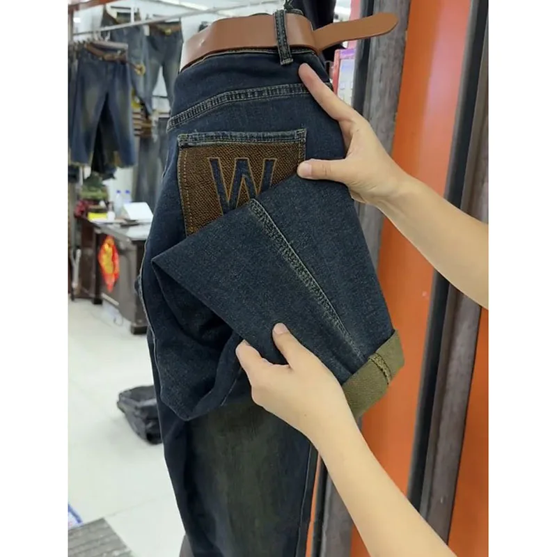 Jean droit en velours pour femme, sarouel radis épais, gros et fin, à neuf points, pour papa, nouvelle collection automne et hiver