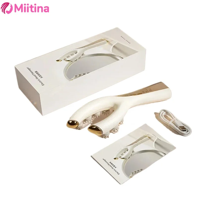 

EMS Microcurrent Head Massager Red Light Anti Hair Loss Vibrating Massage Nourish Scalp Neck Shoulder Relaxation Care New Device