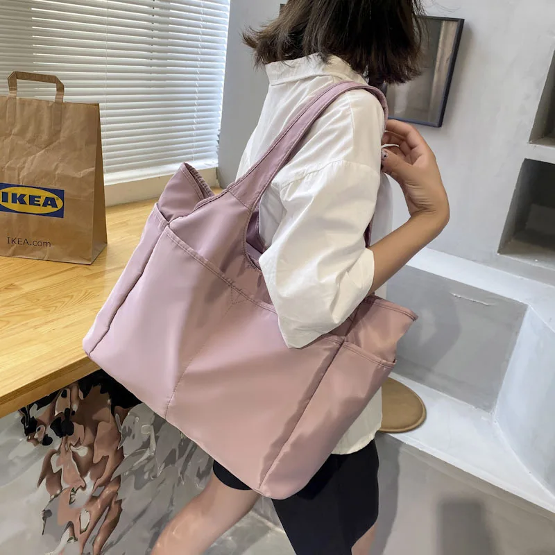 2024 New Fashion Travel Tote Bag for Women Large Capacity Single Shoulder Handbag Casual Oxford Yoga Dance Gym Fitness Bag bolso