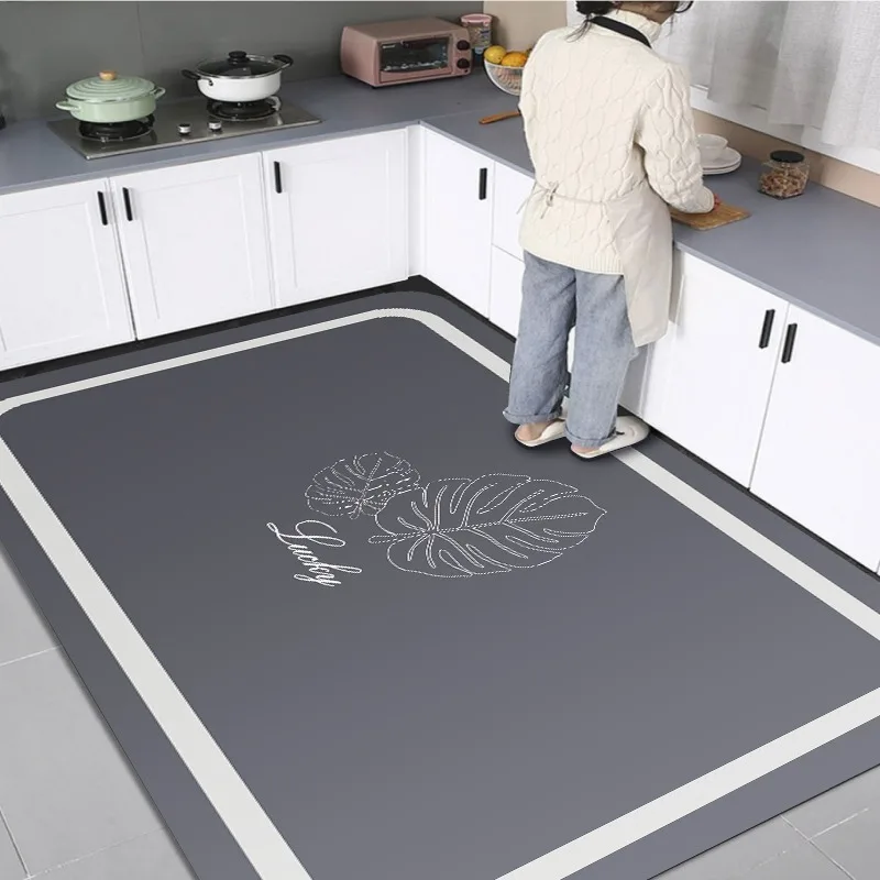 

Kitchen Waterproof Carpet Anti-slip Floor Mat Home Decoration Large Area Rug Entrance Doormat Leather Rugs Alfombra De Cocina