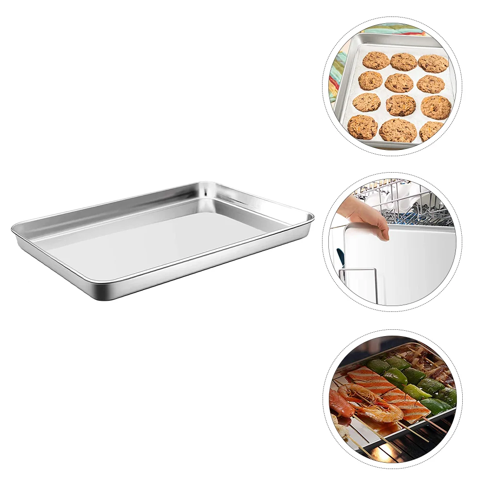 2 PCS Baking Tray Rectangular Dish Kitchen Plate Crackers Multi-functional Chinese Bread Restaurant Bakeware Supply Barbecue