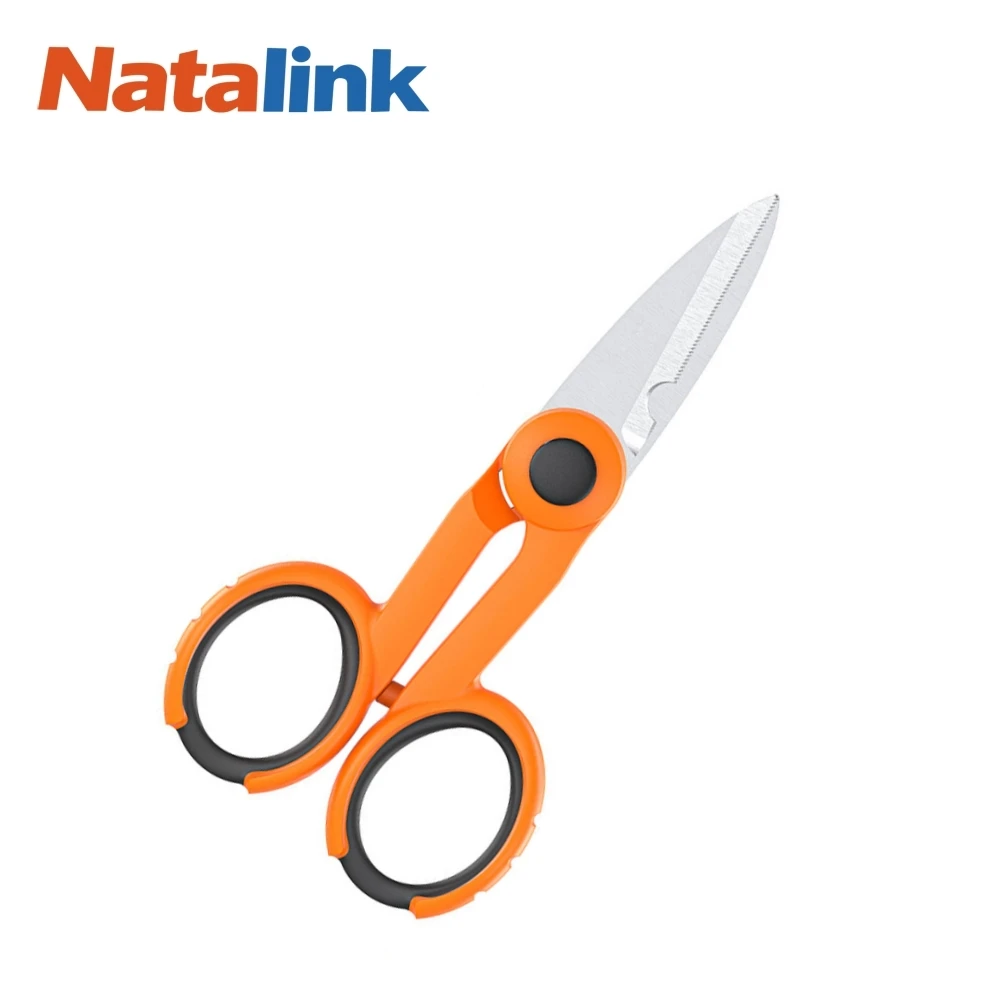 Natalink Fiber Optic Kevlar Scissors Cleaver Fiber Scissors Shears for Jumper Wires and Pigtails Optical Fiber Cutter Hand Tool