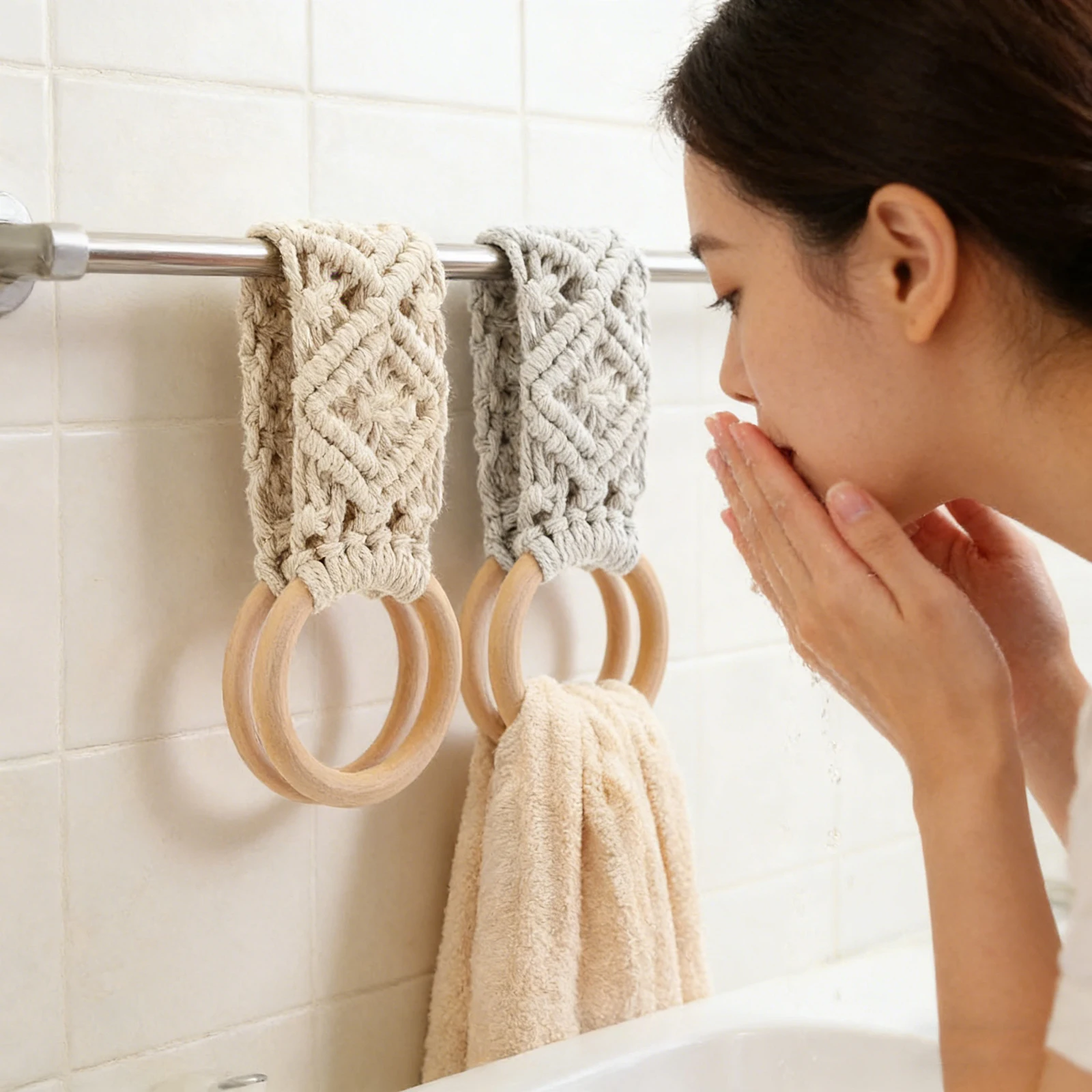 2 Pcs Dish Towel Hook with Hanging Loop Towel Hanger for Kitchen Housewarming Gifts for Bathroom Cabinet House Oven Stove Door